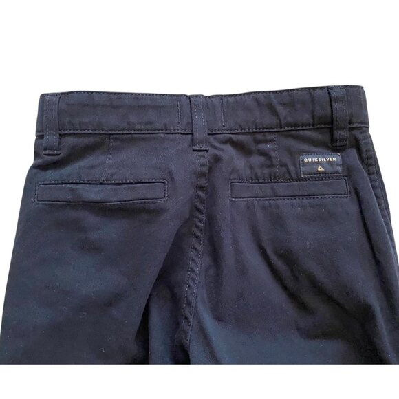 Quiksilver Boys Black Regular Fit Straight Leg Pants Size 7 Skater Surfer Logo - Picture 4 of 9